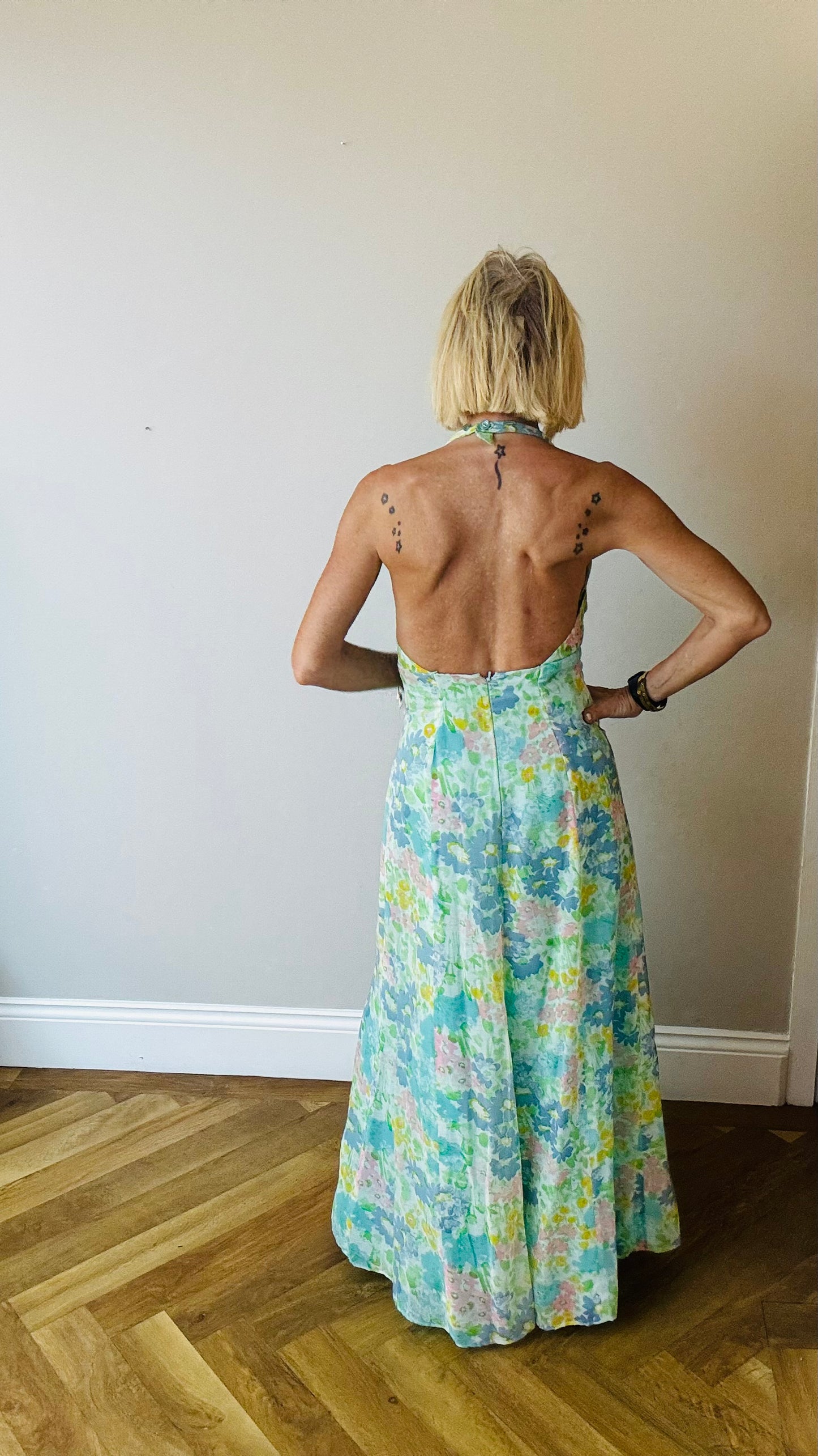 1970’s Floral Halter Dress