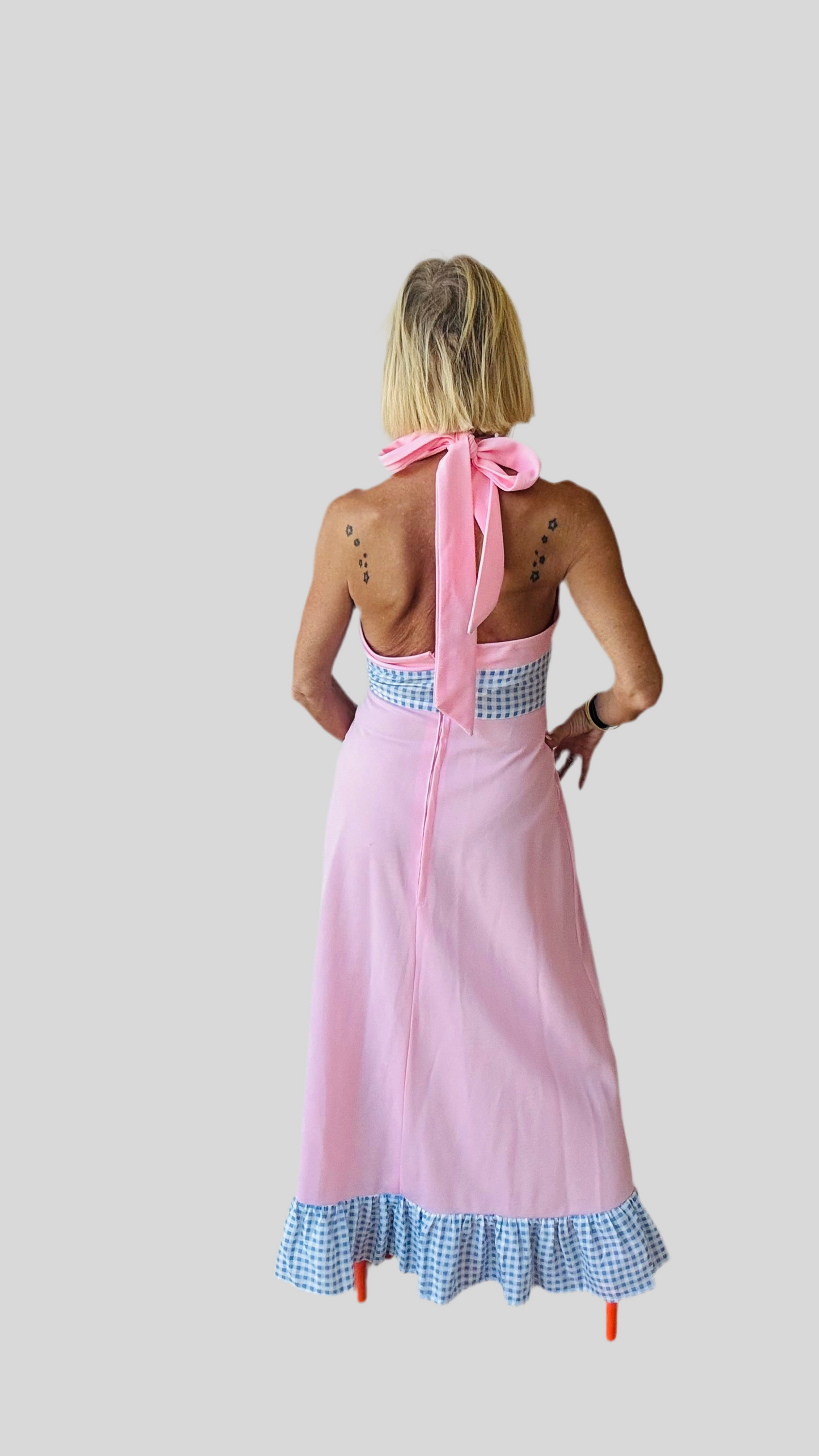 Pretty Gingham Maxi Dress.
