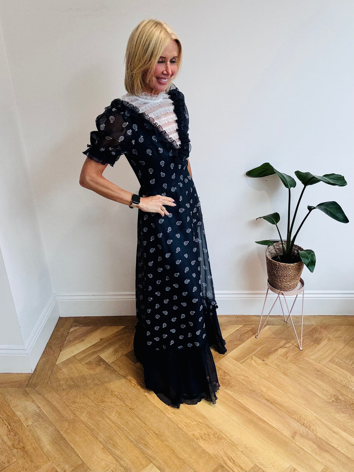 High Necked Maxi Dress