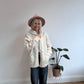 Stunning Vintage Aran Hooded Knit