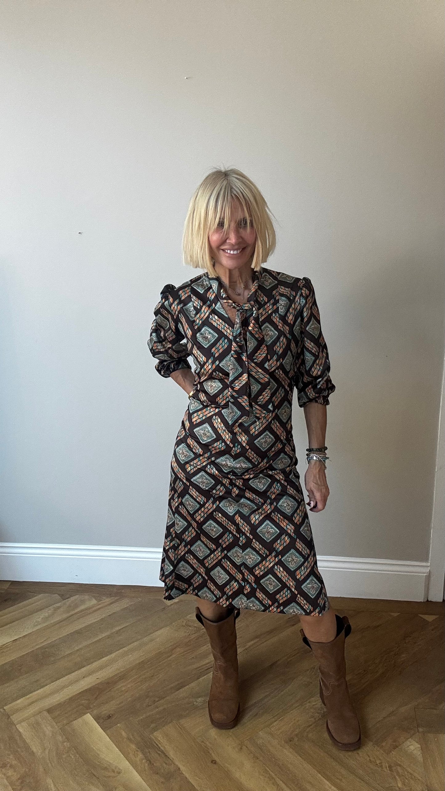 70’s Pussy Bow Day Dress