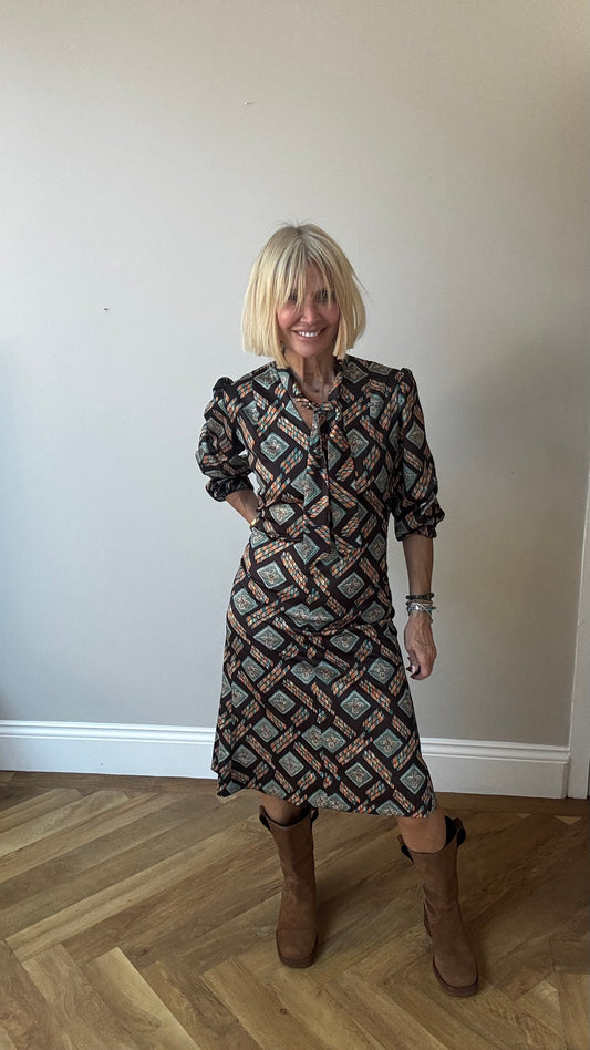 70’s Pussy Bow Day Dress