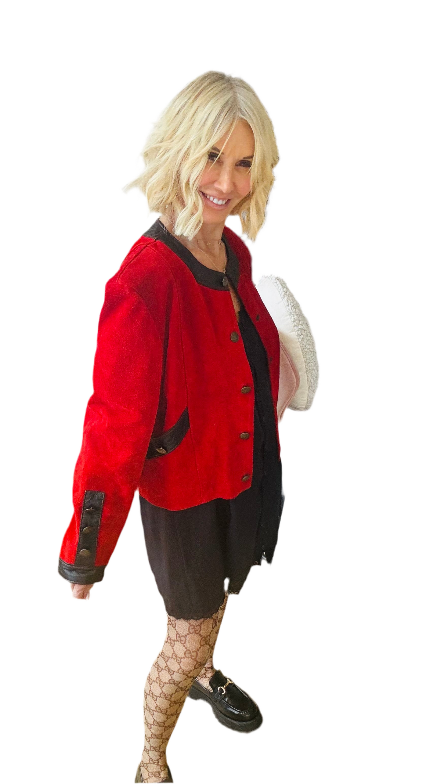 1980’s Suede Jacket with Leather Trim