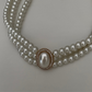 Pearl Choker & Drop Earring Set