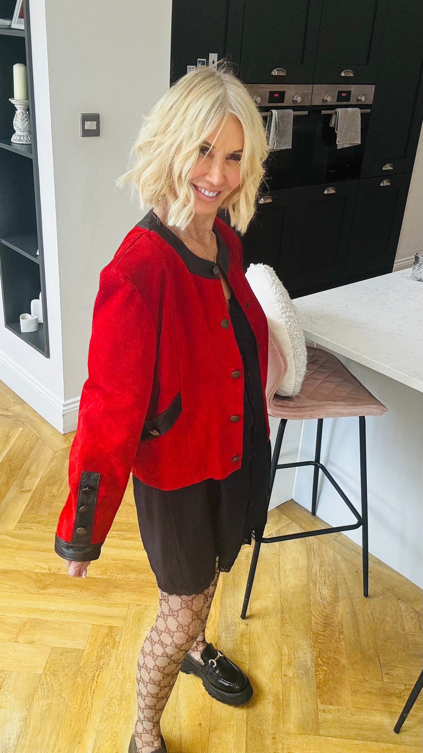 1980’s Suede Jacket with Leather Trim