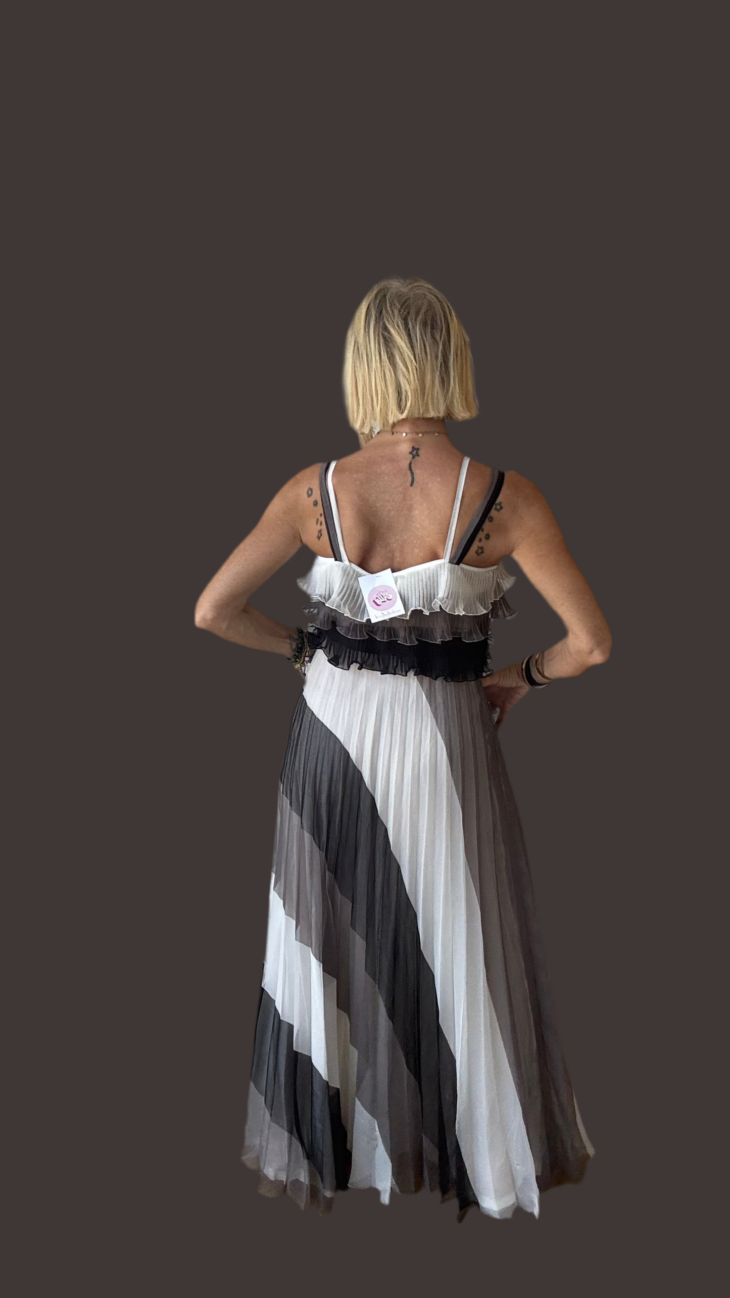 1970’s Stunning Pleated Maxi Dress