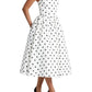 “Edith” Polka Dot Midi Dress