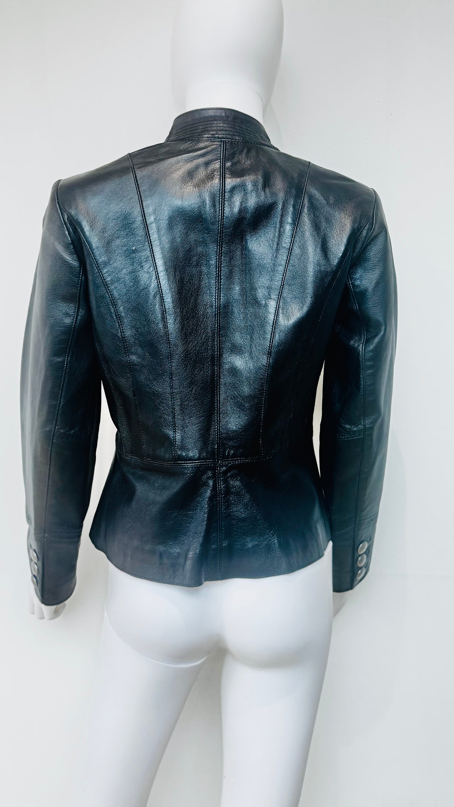 Vintage “Napoleon “ Style Leather Jacket