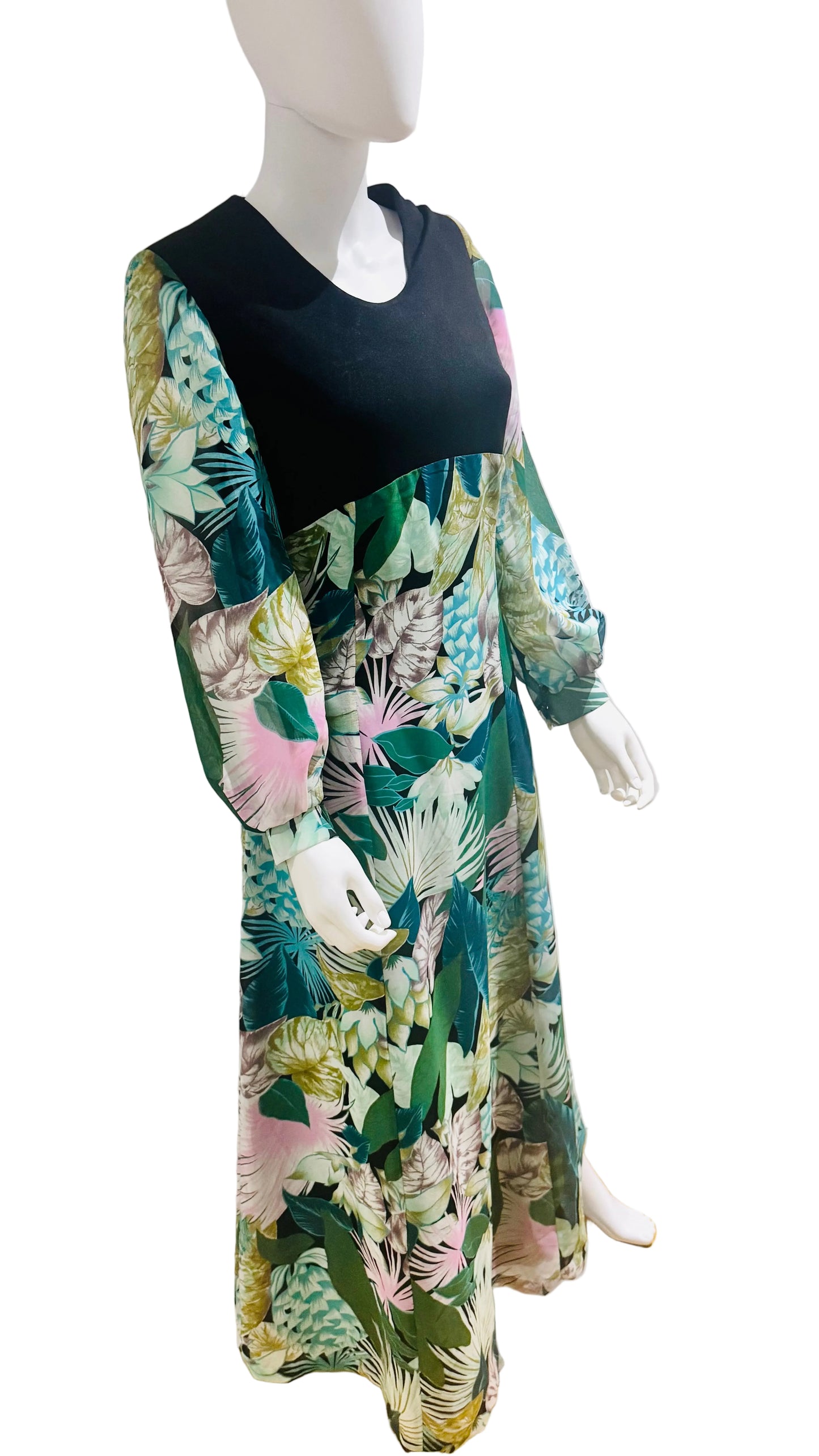1970's "Diolen Loft" Floral Maxi