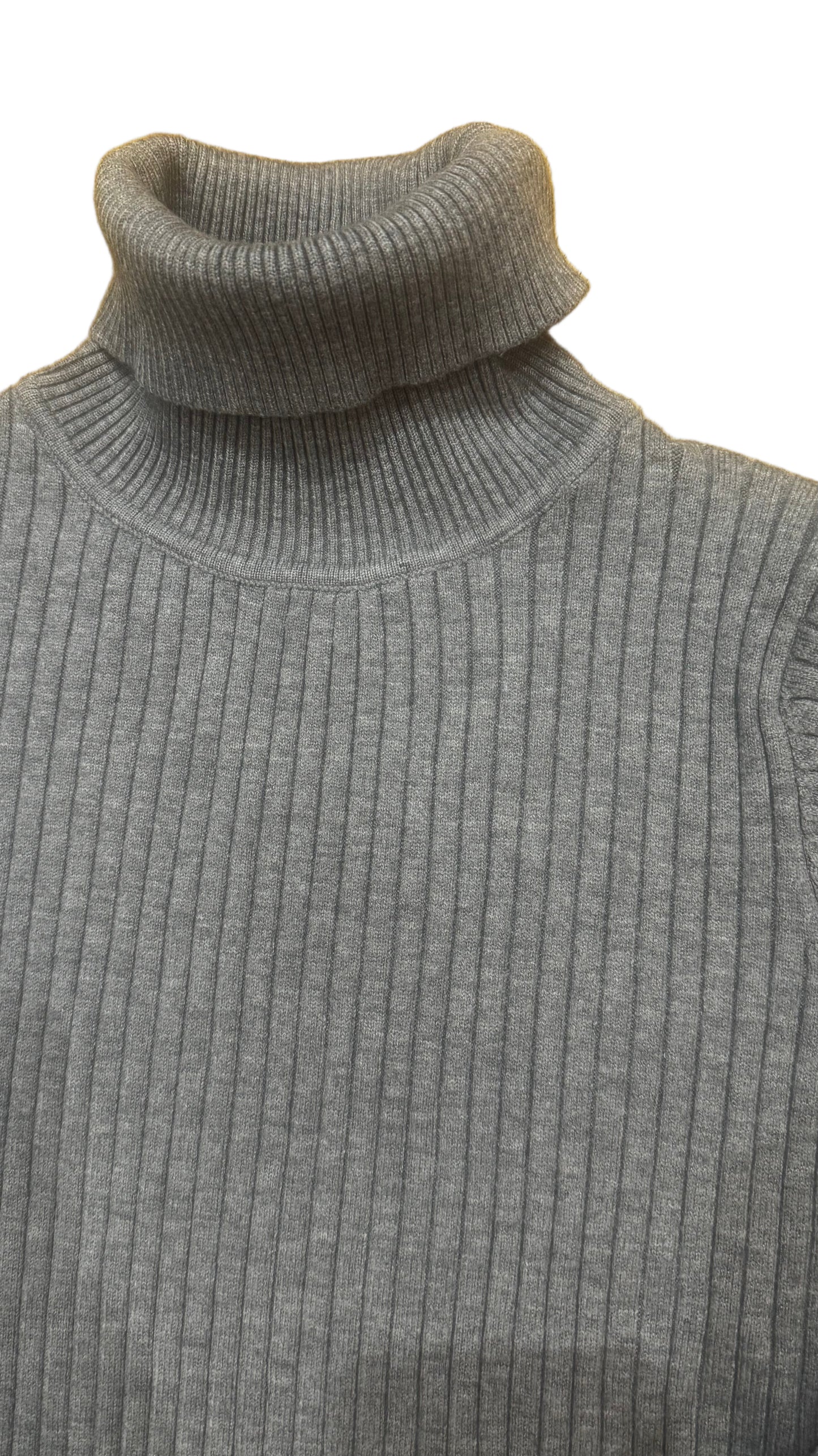 Ribbed Polo Neck Jumper
