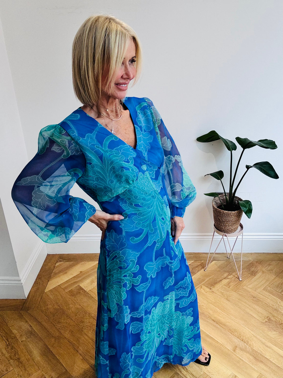 Stunning “Blues” Maxi Dress