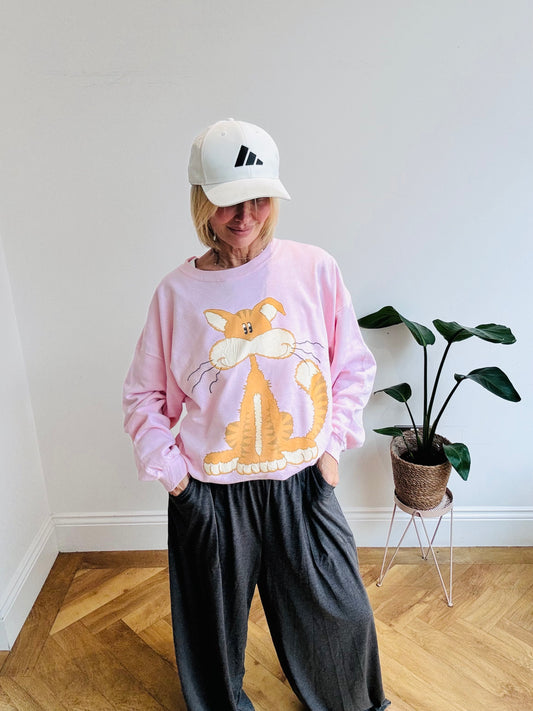 Cute Cat 80’s Sweatshirt