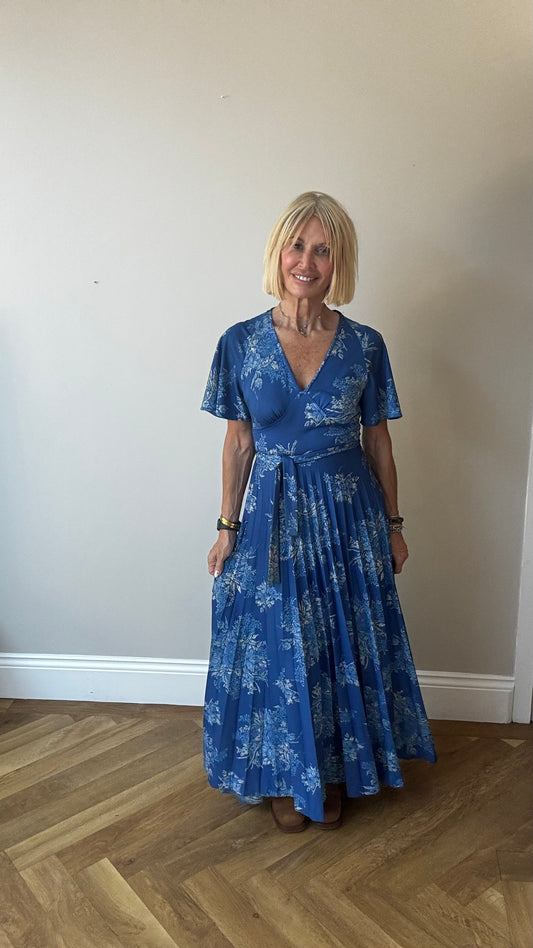 1970’s Floral Blues Maxi