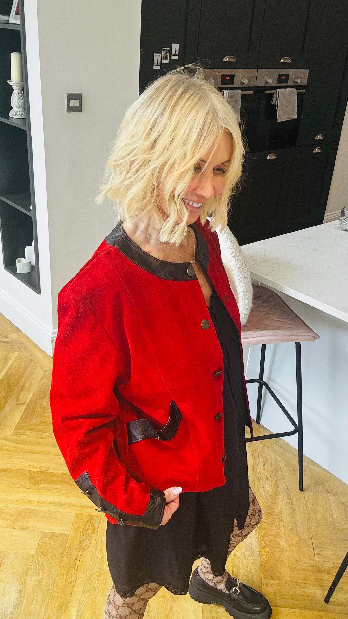 1980’s Suede Jacket with Leather Trim