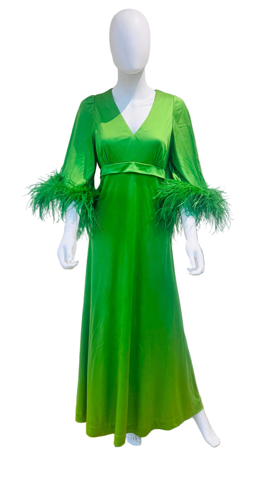 Epic 1960’s Ostrich Feather Maxi